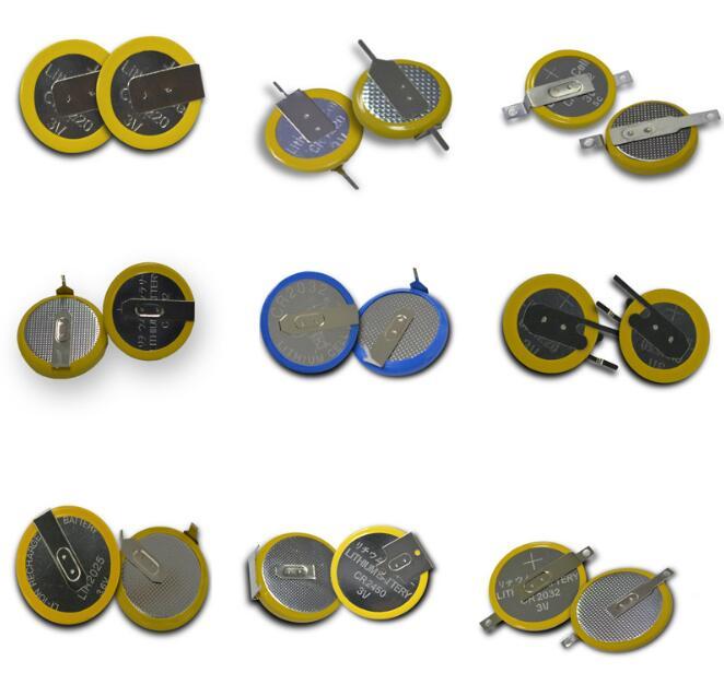 Top quality small round battery cell 3.7V LIR2032 button piece with welding foot battery Li(NiCoMn) o2 lithium battery for watch