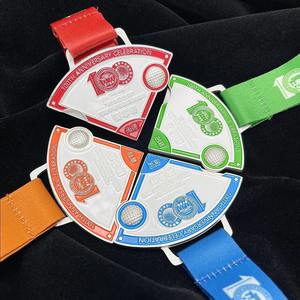 Персонализированная командная медаль, индивидуальная эмалированная награда, дизайнерская медаль для бега, марафона, тхэквондо, 3d комбинированная головоломка - Product Image 2