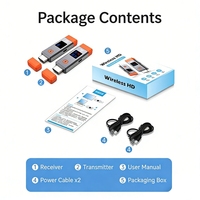 Plastic draadloos compatibele videozender-ontvanger-extender TV-dongle-adapter voor pc naar monitor en projector