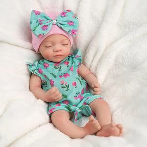 Poupée Reborn Bébé Fille Adorable Aurora 12 pouces Babeside, Modèle en Silicone Platine de Haute Qualité, Poupée Souple en Silicone Intégral, Mini Jouet, Poupée de Mode - Product Image 3