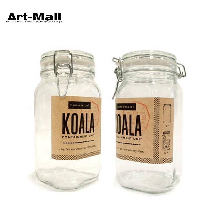 Offre Spéciale différentes tailles stockage des aliments bonbons clip bocal en verre transparent