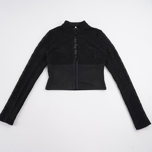 Top Corto de Manga Larga con Cuello Alto y Encaje Calado, Botones Ocultos, Nuevo Estilo Chino, Sexy y Ajustado, Ideal para Combinar en Capas - Product Image 6
