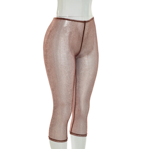 Viviblook Q26PT094 Women Casual Pants Style Snake Print <b>Tight</b> Fit Cropped Pants for Ladies - Product Image 4