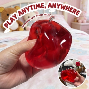 Jouet anti-stress pomme rouge à presser pour soulager <span class=keywords><strong>la</strong></span> colère et <span class=keywords><strong>la</strong></span> tension, moulable sans retrouver sa forme d'origine, jouet à récupération lente - Product Image 3