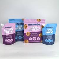 Sac d'emballage personnalisé pour aliments pour chiens, pochette à fond plat avec fermeture éclair et bec verseur, grande capacité, résistant à l'humidité, pour aliments pour animaux en vrac