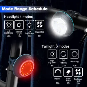 사이클 액세서리 밝은 3 LED 핸들 바 전면 회전 시트 포스트 테일 라이트 방수 자전거 라이트 세트
