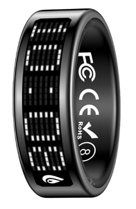 Bague connectée HR016 de bonne qualité, épaisseur <span class=keywords><strong>2</strong></span>,5 mm, batterie 26 mAh, affichage LED, suivi de santé, compteur de prières musulmanes, bague IA - Product Image 2