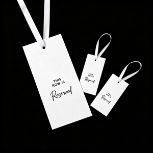 CusCustom Acrylic Reserved Hanging Tag Wedding Seat Reservation Sign With Ribbon Wedding Ceremony Table <b>Place</b> <b>Card</b> Decor - Product Image 1