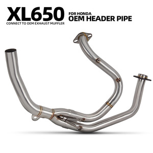 Tubo di Scarico Anteriore Modificato per Moto, Compatibile con Silenziatore Originale per Honda XL650 XL650V <span class=keywords><strong>Transalp</strong></span> <span class=keywords><strong>650</strong></span> XL600 XL600V <span class=keywords><strong>Transalp</strong></span> 600 - Product Image 2