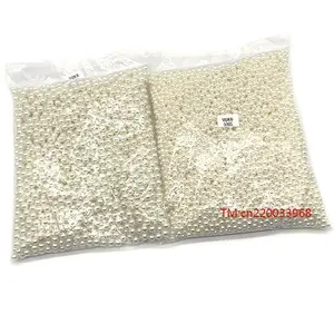 Beige Cream Color 1.5mm-12mm Loose ABS Pearl Beads Plastic Round Pearl with Holes Jewelry Decoration Bulk Pearls