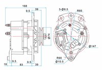 Redresseur en silicone personnalisé en usine pour alternateur de voiture 12v/65a CA1457IR CA1468IR 66021155 23970B 24134 24134A 66021126 66021126AC