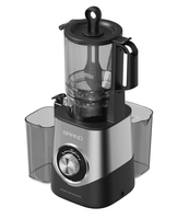 Extracteur de jus lent automatique pour fruits et légumes, usage domestique et extérieur, avec boîtier en acier inoxydable, capacité 800 ml