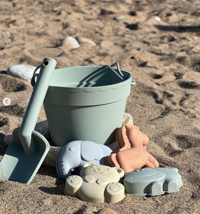 Đồ chơi cát Silicone với túi lưới đóng gói xô xẻng với các loại khuôn cát đồ chơi trẻ em Bộ Quà Tặng unisex bãi biển Ngoài trời chơi trò chơi - Product Image 6