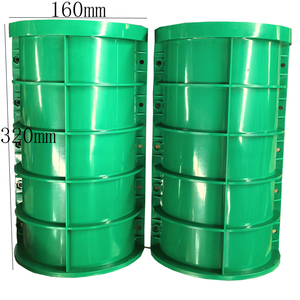 Cylindre en Plastique Vert Détachable de Laboratoire Industriel 160 mm x 320 mm pour Moule à Éprouvette en Béton avec Garantie de 1 An - Product Image 1