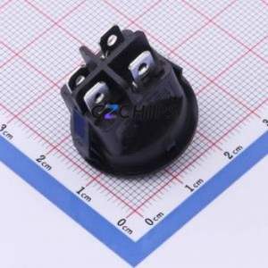 RS601D2-2010011R1B Rocker Switch Through hole Component (THT) Switch 23mm 23mm Concave Bend Red - Product Image 2