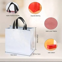 Sac à provisions non tissé holographique réutilisable au laser argenté non tissé personnalisé pour l'épicerie de mariage robuste avec logo