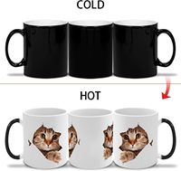 P178 Tasse Magique en Céramique 11oz Personnalisable Imprimée, Blanches, Noires, Vides, Mugs de Lait à Changement de Couleur, Mugs Maison pour Sublimation