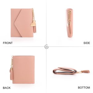 Portafogli con pochette in pelle di credito <span class=keywords><strong>rosa</strong></span> Ultra sottile da <span class=keywords><strong>donna</strong></span> - Product Image 2