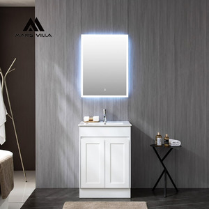 Meuble-lavabo double autoportant en bois de chêne pour salle de <span class=keywords><strong>bain</strong></span> principale, style hôtelier, pour projet hôtelier OEM Mars Villa - Product Image 4