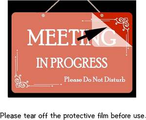 La stampa serigrafica personalizzata da 8*12 pollici non disturba l'indicatore della porta dell'ufficio di sessione, benvenuto per favore bussa alla placca - Product Image 4