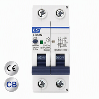 Interruptor Diferencial RCBO LS ELECTRIC LB63N-2P C63 con Protección Contra Sobrecorriente 30mA Curva C CE KC Stock de Fábrica