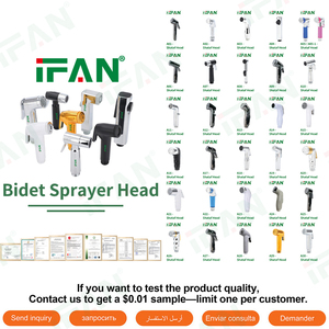 Ensemble de douchette pour bidet IFAN <span class=keywords><strong>avec</strong></span> <span class=keywords><strong>guide</strong></span> d'installation, emballage OEM multilingue - Product Image 2