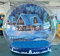 Tente bulle gonflable transparente en PVC, globe à neige, tente événementielle, impression personnalisée, affichage publicitaire extérieur