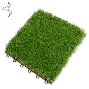 Décoration d'intérieur, tapis de gazon <span class=keywords><strong>synthétique</strong></span> en plastique, gazon artificiel avec base en ABS, tuile de gazon de 30x30 cm pour une utilisation en intérieur et en extérieur - Product Image 6
