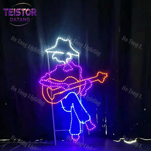 ไฟ LED แบบแบนลายเส้นศิลปะตามสั่ง สำหรับตกแต่งโรงแรม ห้างสรรพสินค้า ลานกิจกรรม และผนังกลางแจ้งในช่วงเทศกาลต่างๆ - Product Image 6