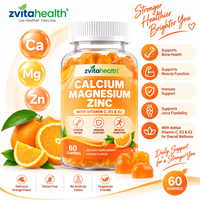 Complément alimentaire en gommes de pectine végétalienne sans sucre, enrichi en calcium 1200mg, marque privée, fabrication avec logo personnalisé