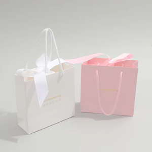 Customized Luxury Ribbon Cord Ring <b>Box</b> Elegant Jewelry Container for Necklaces <b>Earrings</b> Cosmetics Holiday Gift Tote Bags - Product Image 5