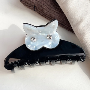 DOWELL Nouveau Acétate Double Face Hibou Griffe Clip Niche <span class=keywords><strong>Strass</strong></span> Griffe Clip Cheveux <span class=keywords><strong>Chignon</strong></span> Demi-Up Requin Clip Élégant Polyvalent - Product Image 4