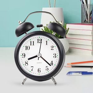 Classic Children Twin Bell Alarm <b>Clock</b> <b>Metal</b> Aloud Alarm Button Backlight Silent Quartz Alarm <b>Clock</b> with Roman Numerals - Product Image 4