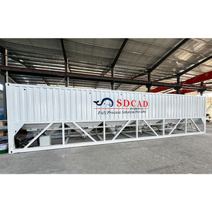 Silo Semen Horizontal 30 Ton, Wadah Bubuk Baja Tingkat Rendah, Dipasang di Atas <span class=keywords><strong>Skid</strong></span> untuk Pabrik Beton Mobile, Mudah Dipindahkan - Product Image 4