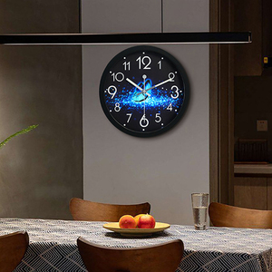 <span class=keywords><strong>Reloj</strong></span> de Pared Redondo Moderno Personalizado, Minimalista, LED Fluorescente, Decoración <span class=keywords><strong>Digital</strong></span> para el Hogar, <span class=keywords><strong>Reloj</strong></span> de Pared de Una Sola Cara - Product Image 2