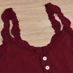 Ensemble de pyjamas 3 pièces pour femmes, vêtements de nuit, gilet uni, short et pantalon assortis avec des empiècements en dentelle pour la maison et les vêtements de détente - Product Image 4