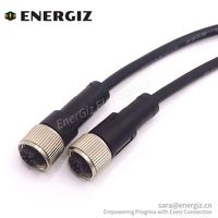 Hochwertiger M12 4-poliger gerader Stecker und Code-Sensor kabel mit PUR PVC 2M Länge