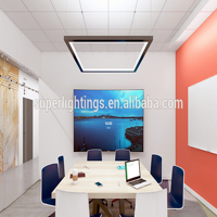 Lustre led rectangulaire en aluminium au design moderne simpliste, luminaire décoratif d'intérieur, idéal pour un bureau