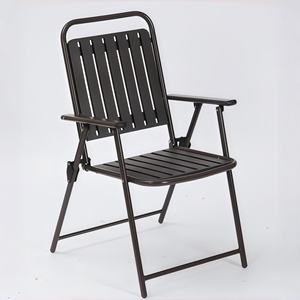 Silla Plegable de Acero Resistente a la Intemperie, Asiento y Respaldo de Plástico con Listones, Ideal para Cafeterías, Eventos, Alquileres de Comedores al Aire Libre - Product Image 1