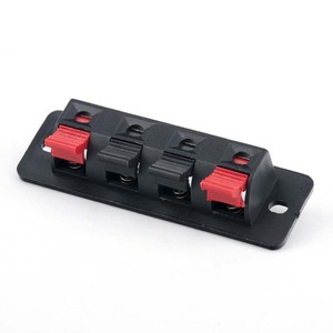 Cantell Tamaño 64X19.5mm 4Pin <span class=keywords><strong>Clip</strong></span> de resorte Placa de terminales de altavoz 4 puertos <span class=keywords><strong>Binding</strong></span> Post Connector Socket - Product Image 4