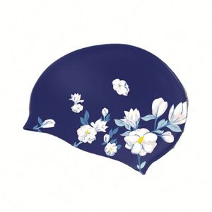 Eco-Friendly Customized Logo Silicone Swim Cap Fashion Print Durable Non-Slip Waterproof Pouch Classical <b>Bath</b> Toilet Supplies - Product Image 6