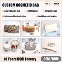 Pochette de rangement cylindrique en toile personnalisée avec logo brodé pour accessoires de soin de la peau, accessoires capillaires, lunettes, sac de voyage zippé en toile écologique