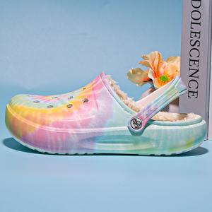 Sepatu Slip On pendek untuk wanita, sepatu selop kasual dalam ruangan modis, hangat ringan dengan fitur tahan air dan jari kaki tertutup Musim Dingin - Product Image 5