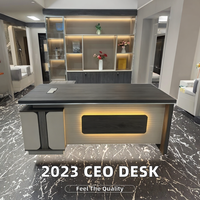 Bureau de direction modulaire moderne avec rangement, panneau en bois de luxe pour la maison et les bureaux-Villa Edition on Sale