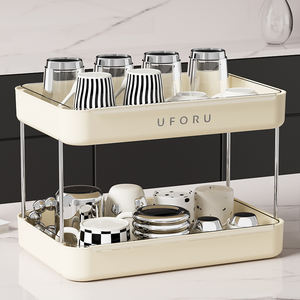 UFORU Estante De Cocina Estante De Almacenamiento De Plástico Para El Hogar Estantes Bastidores Cocina Estante De Secado De Platos - Product Image 1