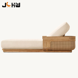 Tumbona <span class=keywords><strong>de</strong></span> Ratán y <span class=keywords><strong>Madera</strong></span> <span class=keywords><strong>de</strong></span> Teca <span class=keywords><strong>de</strong></span> Alta Gama para Exteriores, Muebles <span class=keywords><strong>de</strong></span> Patio, Silla Tipo Chaise Longue, Resistente a la Intemperie, Tumbona <span class=keywords><strong>de</strong></span> <span class=keywords><strong>Madera</strong></span> para Exteriores - Product Image 5