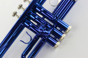 <span class=keywords><strong>Trompette</strong></span> bleue plaquée argent, Instrument à vent, ton Bb, <span class=keywords><strong>prix</strong></span> de gros, convient aux débutants - Product Image 4