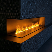 Cheminée à vapeur d'eau 3D, diffuseur d'humidité sans chaleur, flamme virtuelle, télécommande, application, pour salon, meuble TV, hôtel