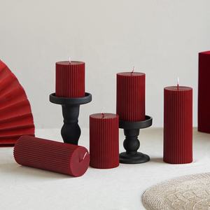 Vela Aromática de Cera de Soja Ecológica, Personalizable con Logotipo, sin Llama, Roja, de Larga Duración, Natural y Orgánica, Decoración para el Hogar de Pascua - Product Image 3