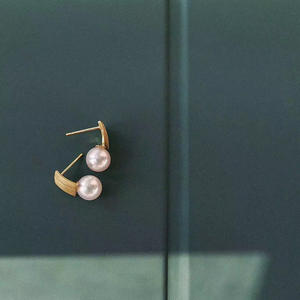 ถาดเปล่าสำหรับทำเครื่องประดับมุก DIY เงินแท้ S925 สำหรับใส่ลูกปัดกลมขนาด 8-11 มม. รุ่น 20609 สีเงินด้าน สำหรับทำต่างหู - Product Image 4